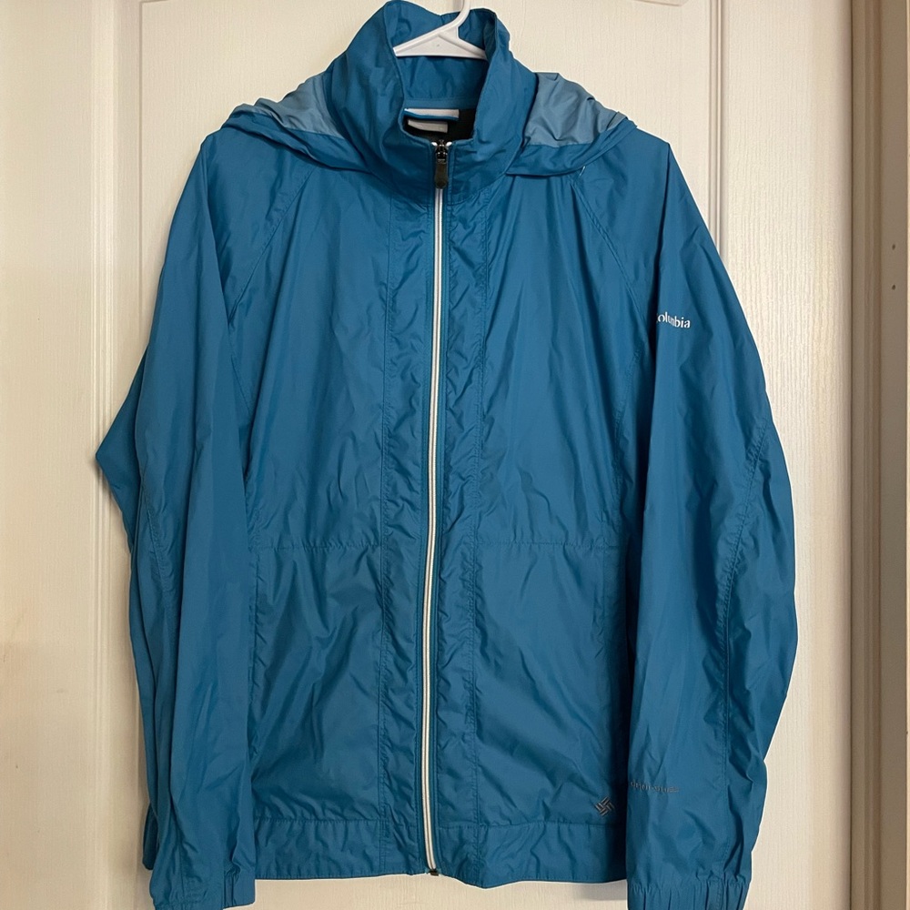 Columbia Womens Teal Windbreaker Jacket